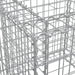 Gabion Basket Silver 70x70x65 Cm Galvanised Iron Tlanpb