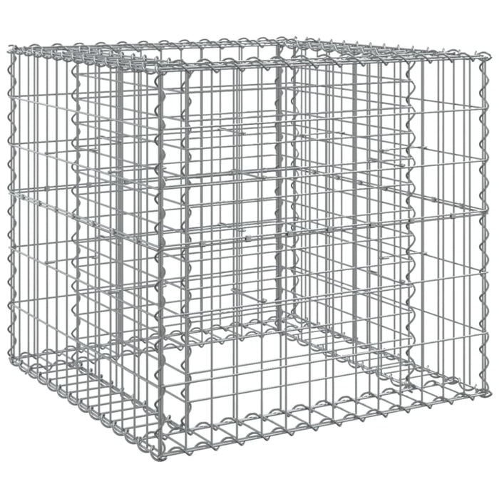 Gabion Basket Silver 70x70x65 Cm Galvanised Iron Tlanpb