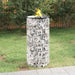 Gabion Fire Pit ø 50 Cm Galvanised Iron Optppk