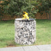 Gabion Fire Pit ø 50 Cm Galvanised Iron Optppn