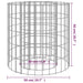 Gabion Fire Pit ø 50 Cm Galvanised Iron Optppn