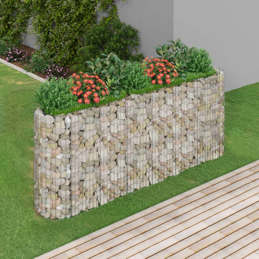 Gabion Raised Bed Galvanised Iron 260x50x100 Cm Opxbta