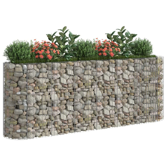 Gabion Raised Bed Galvanised Iron 260x50x100 Cm Opxbta