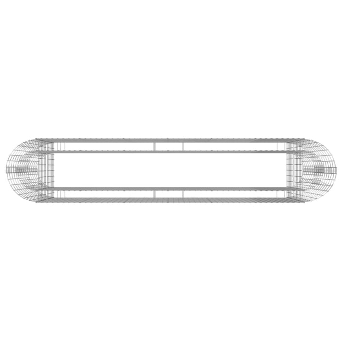 Gabion Raised Bed Galvanised Iron 260x50x100 Cm Opxbta