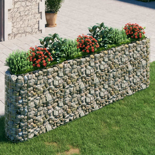 Gabion Raised Bed Galvanised Iron 330x50x100 Cm Opxbtp