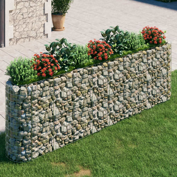 Gabion Raised Bed Galvanised Iron 330x50x100 Cm Opxbtp