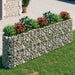 Gabion Raised Bed Galvanised Iron 330x50x100 Cm Opxbtp