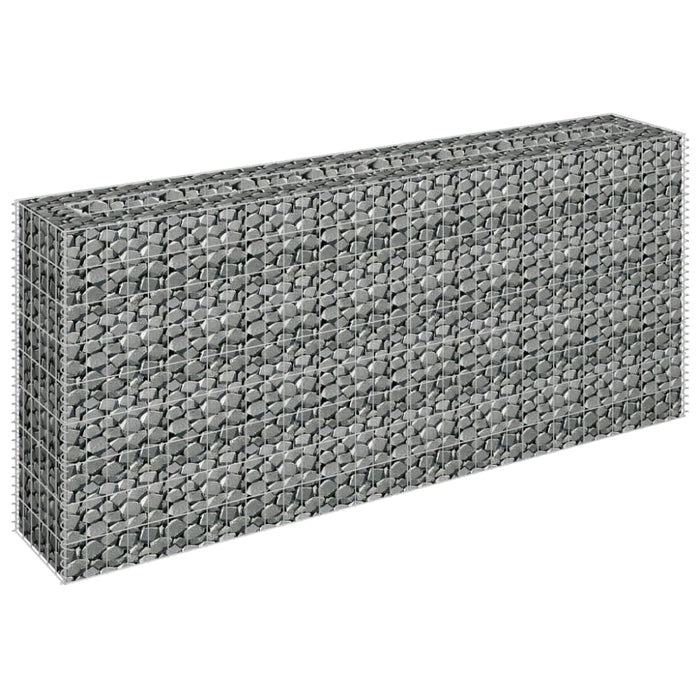 Gabion Raised Bed Galvanised Steel 180x30x90 Cm Oapltp