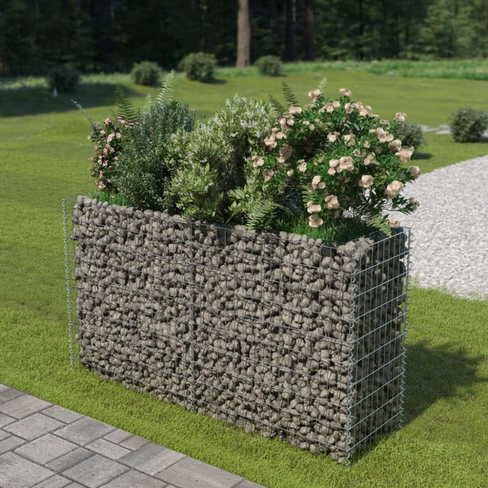 Gabion Raised Bed Galvanised Steel 180x50x100 Cm Oatppn