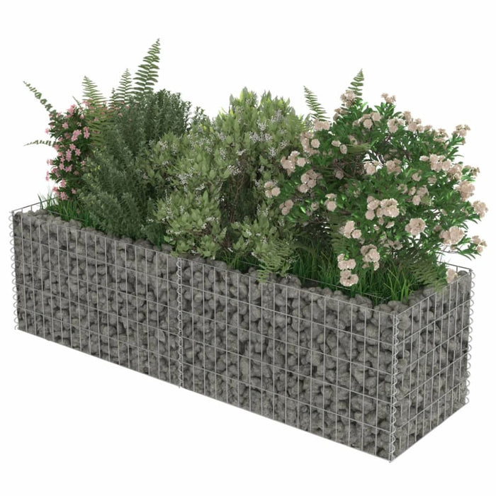 Gabion Raised Bed Galvanised Steel 180x50x50 Cm Oatppk