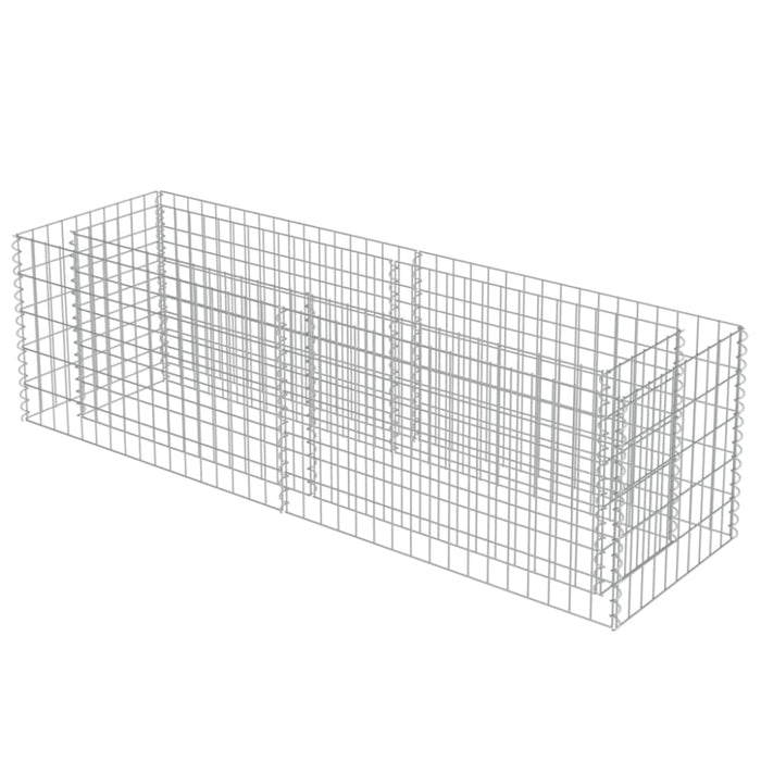 Gabion Raised Bed Galvanised Steel 180x50x50 Cm Oatppk