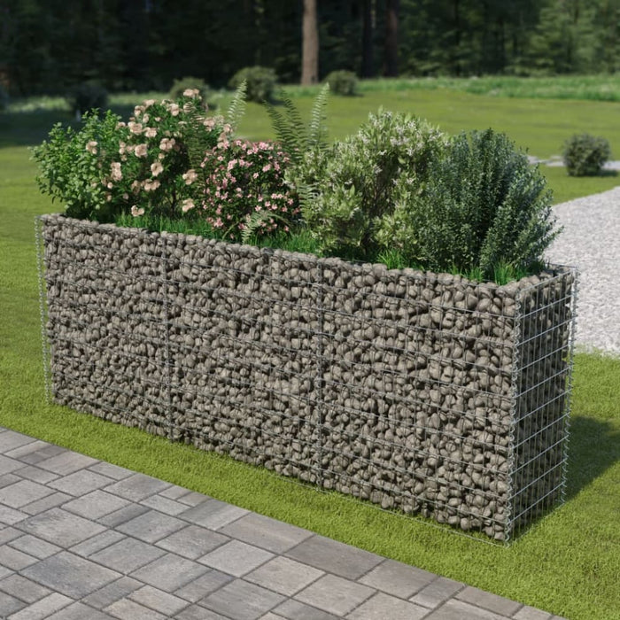 Gabion Raised Bed Galvanised Steel 270x50x100 Cm Oatplx