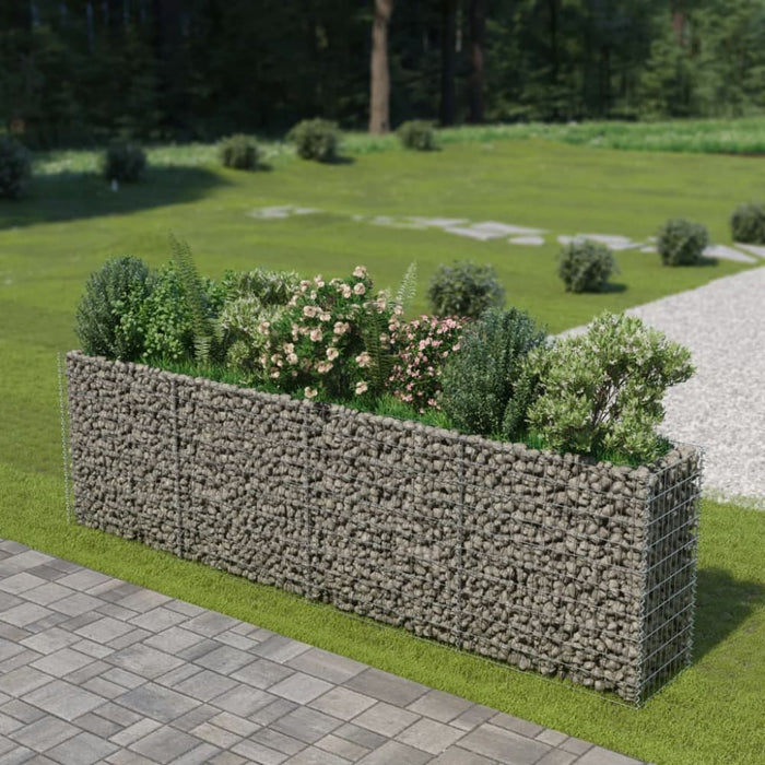 Gabion Raised Bed Galvanised Steel 360x50x100 Cm Oatplb