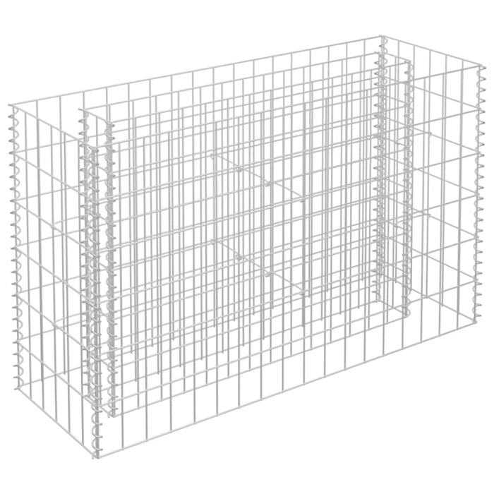 Gabion Raised Bed Galvanised Steel 90x30x60 Cm Oapltb