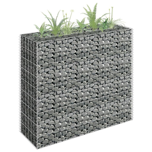 Gabion Raised Bed Galvanised Steel 90x30x90 Cm Oaplto