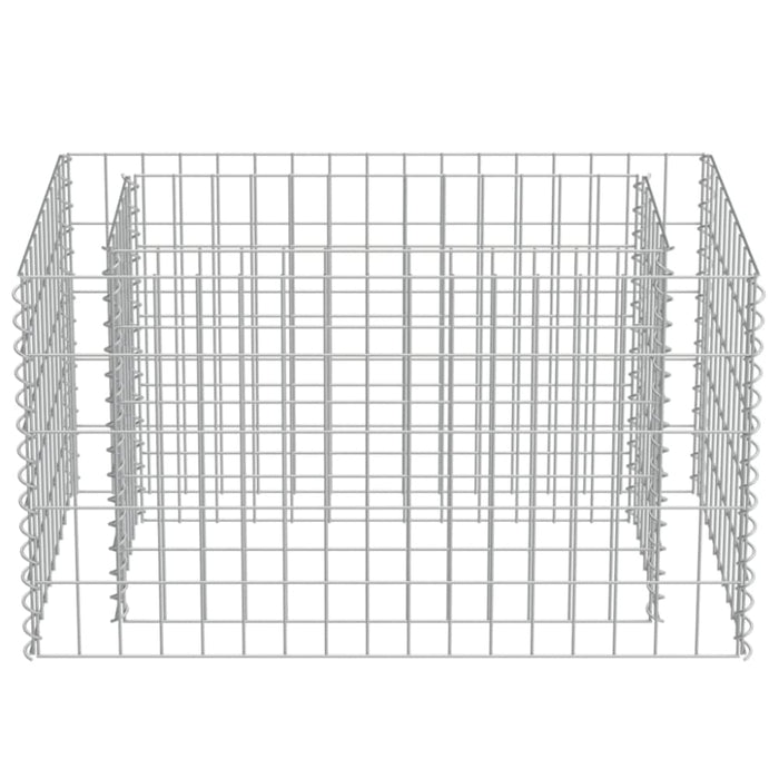 Gabion Raised Bed Galvanised Steel 90x50x50 Cm Oatplk