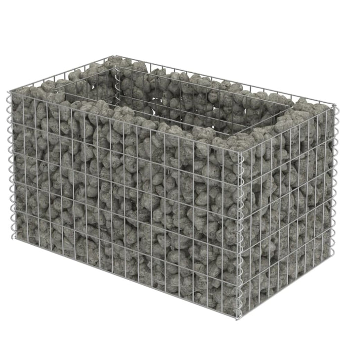 Gabion Raised Bed Galvanised Steel 90x50x50 Cm Oatplk