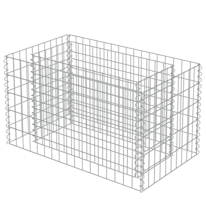 Gabion Raised Bed Galvanised Steel 90x50x50 Cm Oatplk