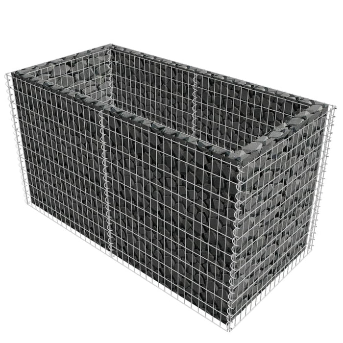 Gabion Raised Bed Steel 180x90x100 Cm Silver Oaxtll