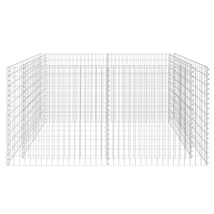 Gabion Raised Bed Steel 180x90x100 Cm Silver Oaxtll