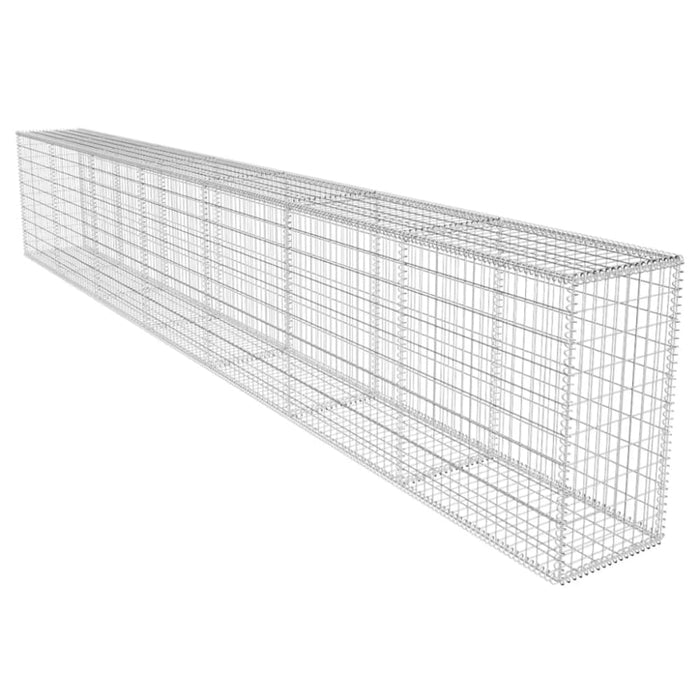 Gabion Wall with Cover Galvanised Steel 600x50x100 Cm Oaxptb