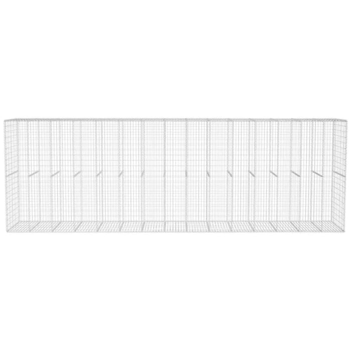Gabion Wall with Cover Galvanised Steel 600x50x200 Cm Oaxpto