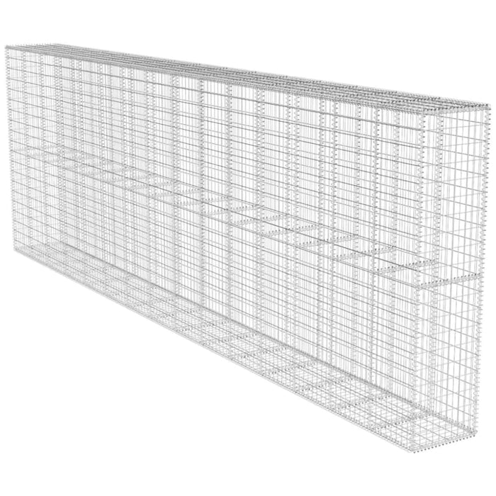 Gabion Wall with Cover Galvanised Steel 600x50x200 Cm Oaxpto