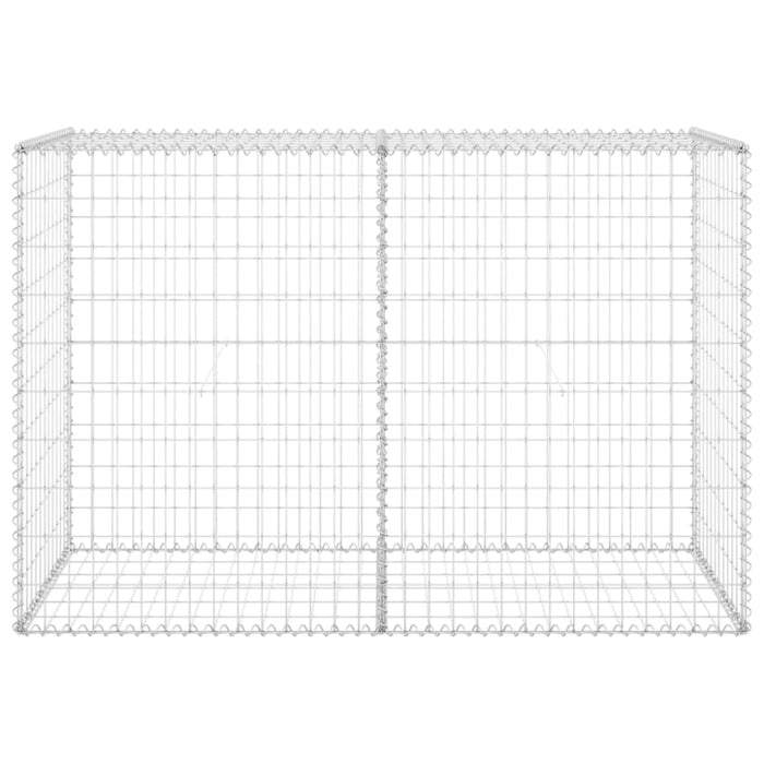 Gabion Wall with Covers Galvanised Steel 150x60x100 Cm