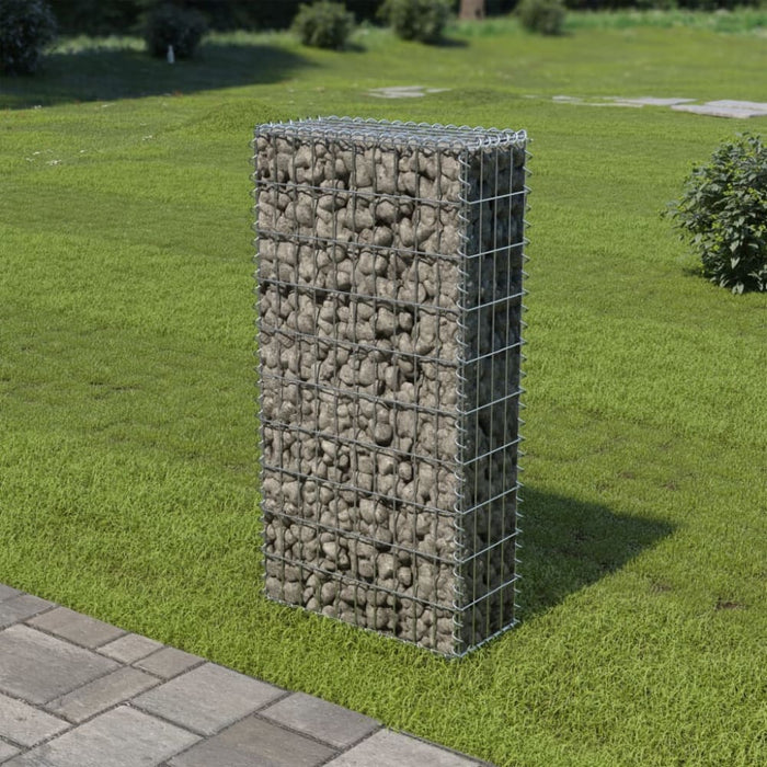 Gabion Wall with Covers Galvanised Steel 50x20x100 Cm Oatpil