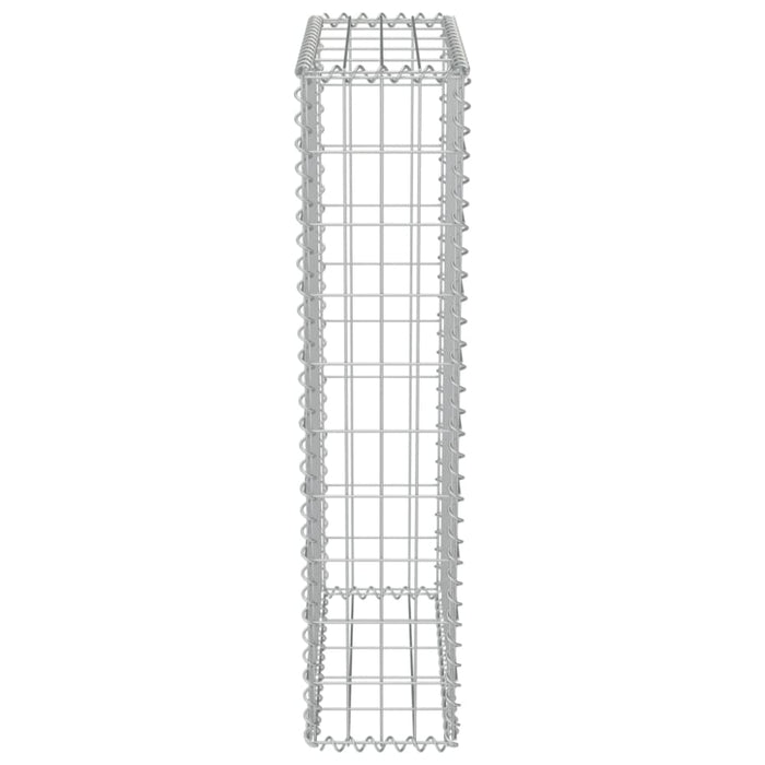 Gabion Wall with Covers Galvanised Steel 50x20x100 Cm Oatpil