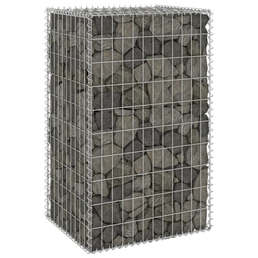 Gabion Wall With Covers Galvanised Steel 60x50x100 Cm Oainox