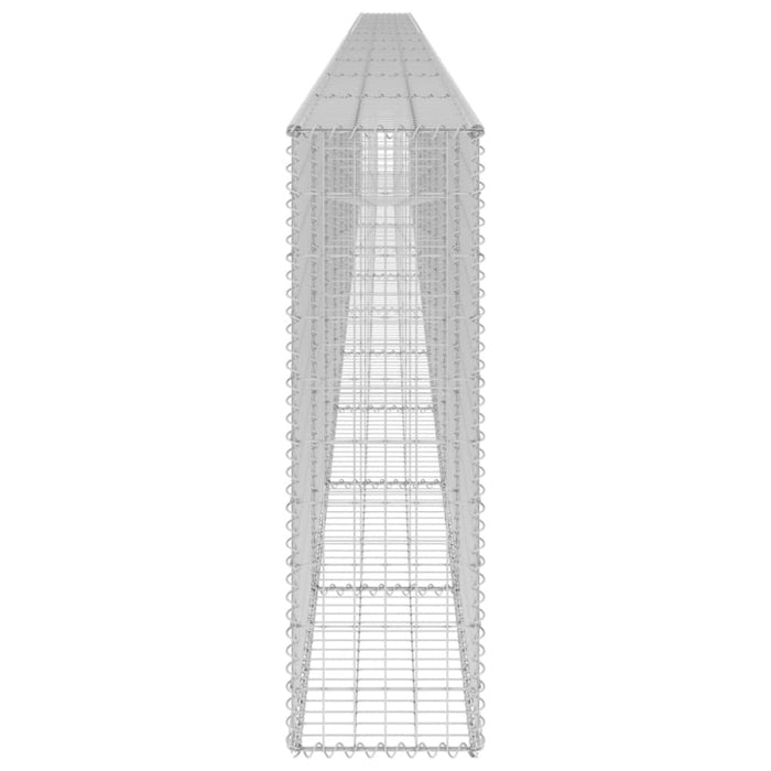 Gabion Wall With Covers Galvanised Steel 900x30x100 Cm