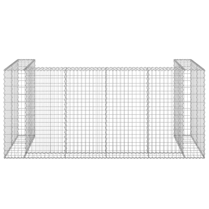 Gabion Wall for Garbage Bins Galvanised Steel 250x100x110