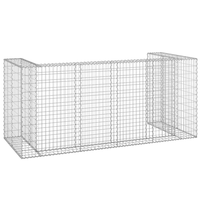 Gabion Wall for Garbage Bins Galvanised Steel 250x100x110