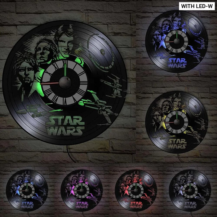 Galaxy Far Away Vinyl Record Wall Clock