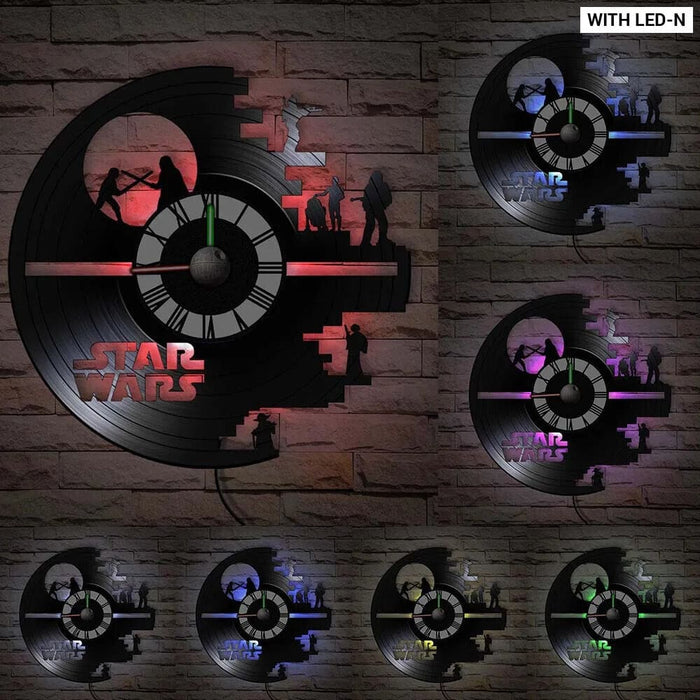 Galaxy Far Away Vinyl Record Wall Clock