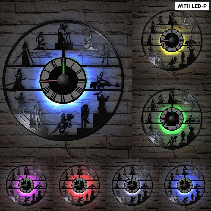 Galaxy Far Away Vinyl Record Wall Clock