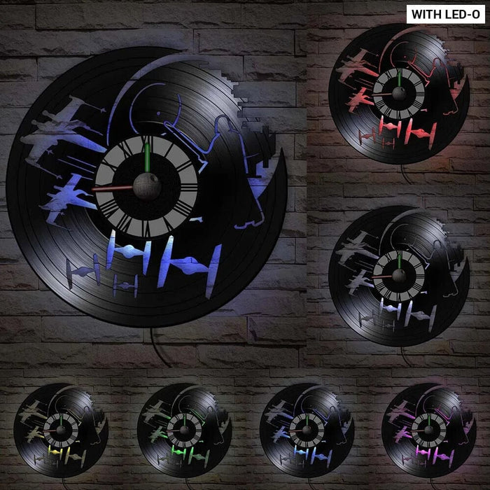 Galaxy Far Away Vinyl Record Wall Clock