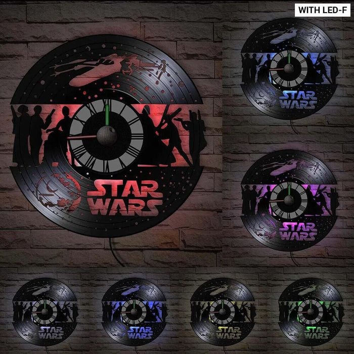 Galaxy Far Away Vinyl Record Wall Clock