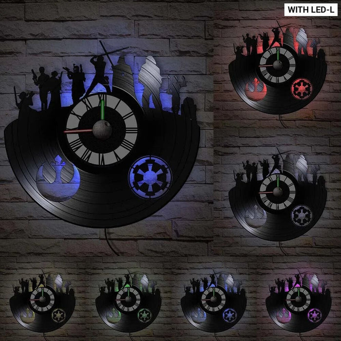 Galaxy Far Away Vinyl Record Wall Clock