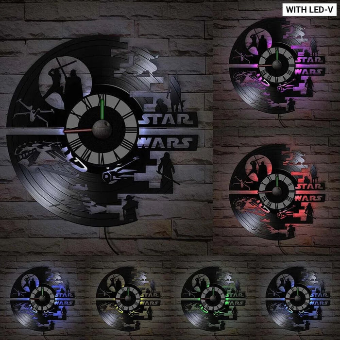 Galaxy Far Away Vinyl Record Wall Clock