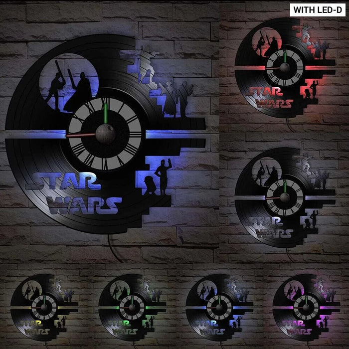 Galaxy Far Away Vinyl Record Wall Clock