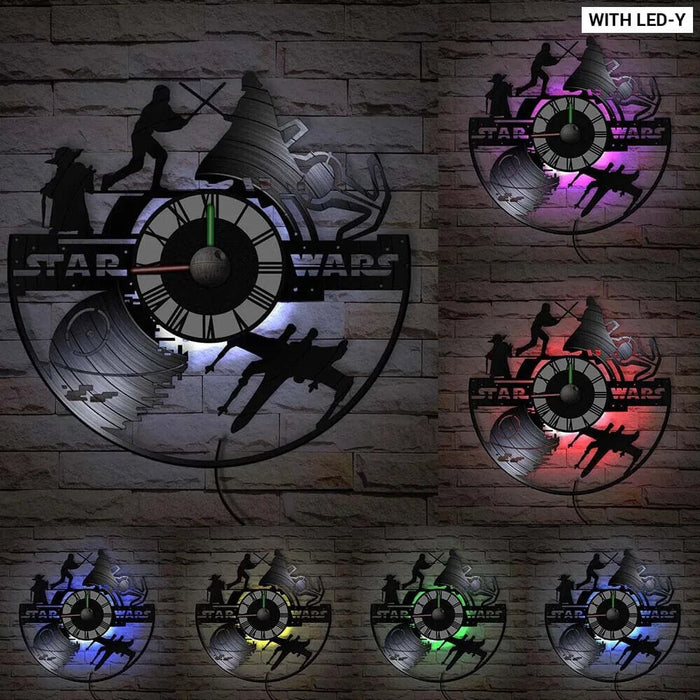 Galaxy Far Away Vinyl Record Wall Clock