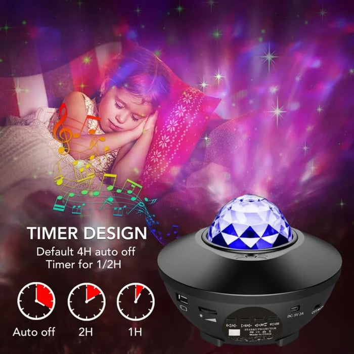 Galaxy Night Light with Music Speaker for Bedroom Decor