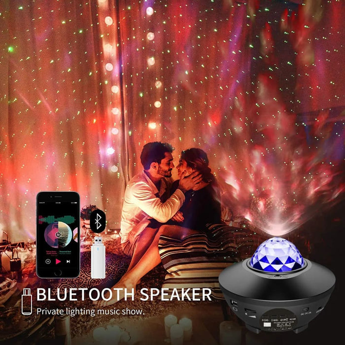 Galaxy Night Light with Music Speaker for Bedroom Decor