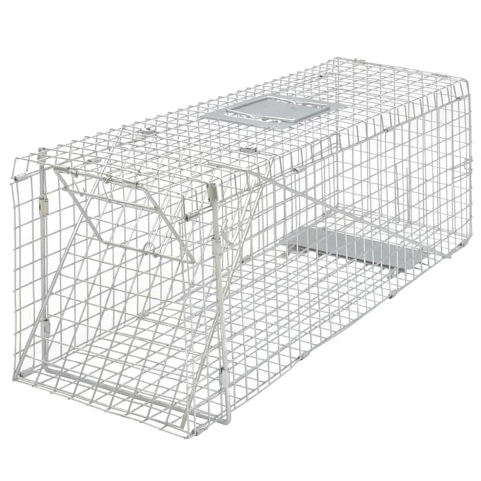 Galvanised Live Trap 80 Cm Oibxti