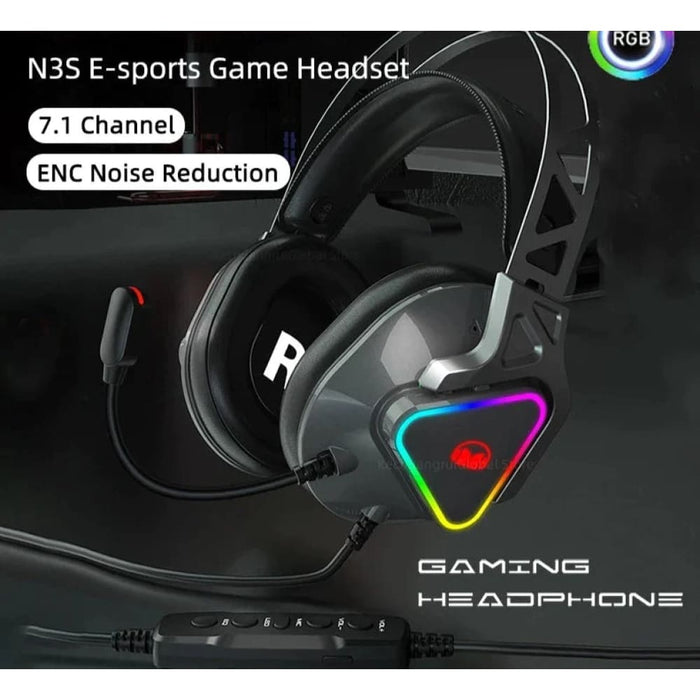 N3s Enc Gamers Rgb Led Light Noise Cancelling Stereo Gaming