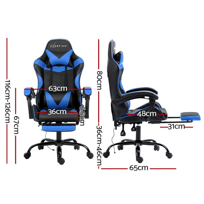 Gaming Chairs Massage Racing Recliner Leather Office Chair