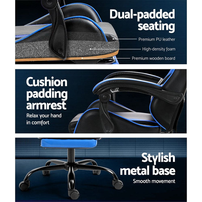 Gaming Chairs Massage Racing Recliner Leather Office Chair