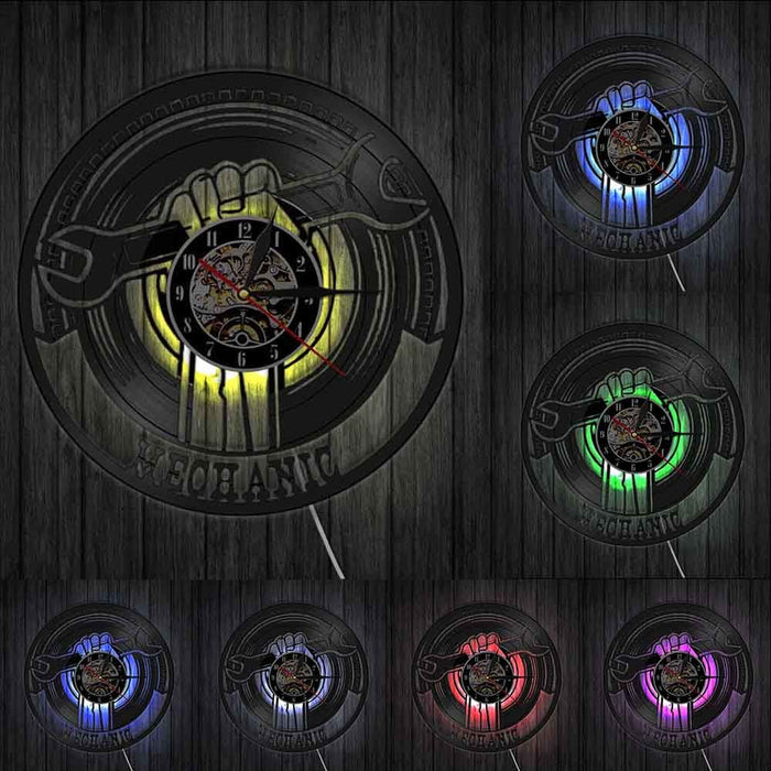 Garage Decorative Vinyl Record Led Wall Clock Modern